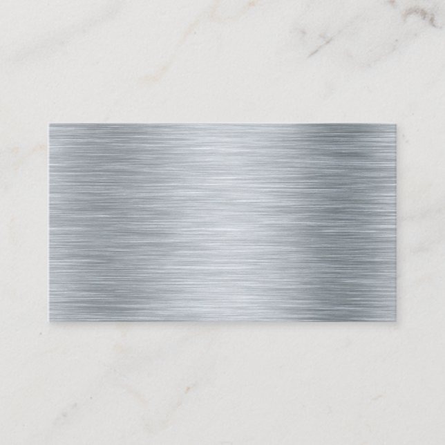 Standard 3.5" x 2.0" Business Card Stainless Metal (Front)