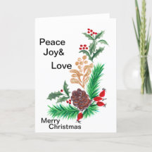 Standard, 5" x 7" Folded Holiday Card christmas