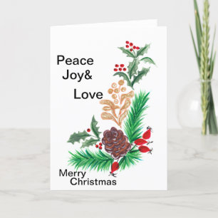 Standard, 5" x 7" Folded Holiday Card christmas