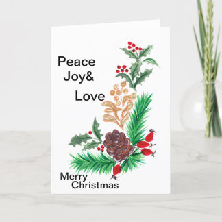 Standard, 5" x 7" Folded Holiday Card christmas