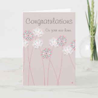 Standard 5x7 & envelope - Congratulations new home Card
