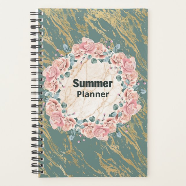 Standard (8.5" x 11"), Hard Cover, Black Spiral Pl Planner (Front)