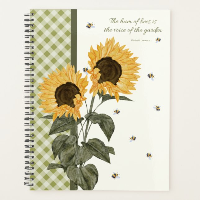 Standard (8.5" x 11"), Soft Cover, Black Spiral Pl Planner (Front)