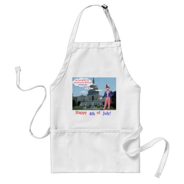 standard apron.  Happy 4th.  rat/unclesam Apron (Front)