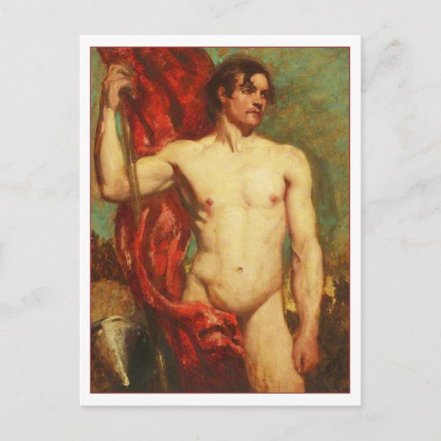 Standard Bearer by William Etty Fine Art Postcard (Front)