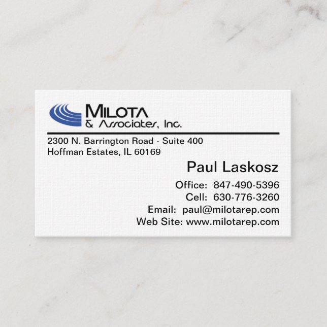 Standard Business Card (Front)