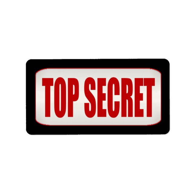 Standard Business Top Secret Medium Label (Front)