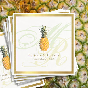 Standard cocktail napkins for a tropical reception