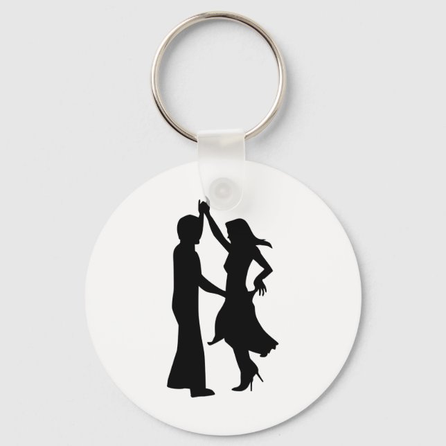 Standard dancing couple key ring (Front)