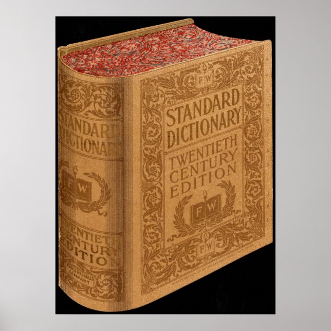 Standard Dictionary Vintage Literature Poster (Front)
