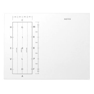 Standard Dressage Arena Template Horse Competition Notepad