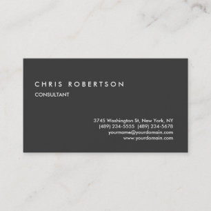 Standard Grey Attractive Charming Business Card