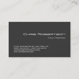 Standard Grey Elegant Unique Business Card