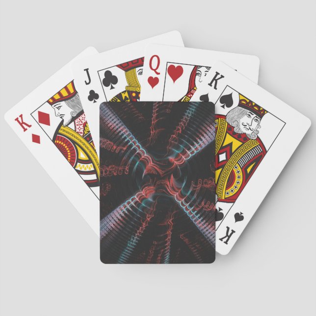 Standard Index Playing Cards Abstract Red/Black (Back)