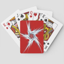 Standard Index Playing Cards Abstract Red/White