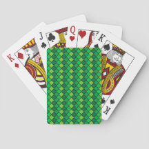 Standard Index Playing Cards Green Diamond Checked