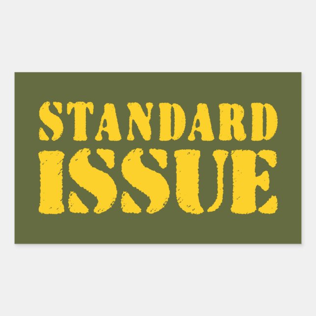 STANDARD ISSUE RECTANGULAR STICKER (Front)