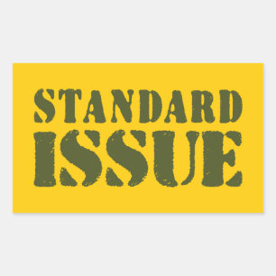STANDARD ISSUE RECTANGULAR STICKER