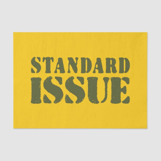 STANDARD ISSUE TISSUE PAPER (Front)