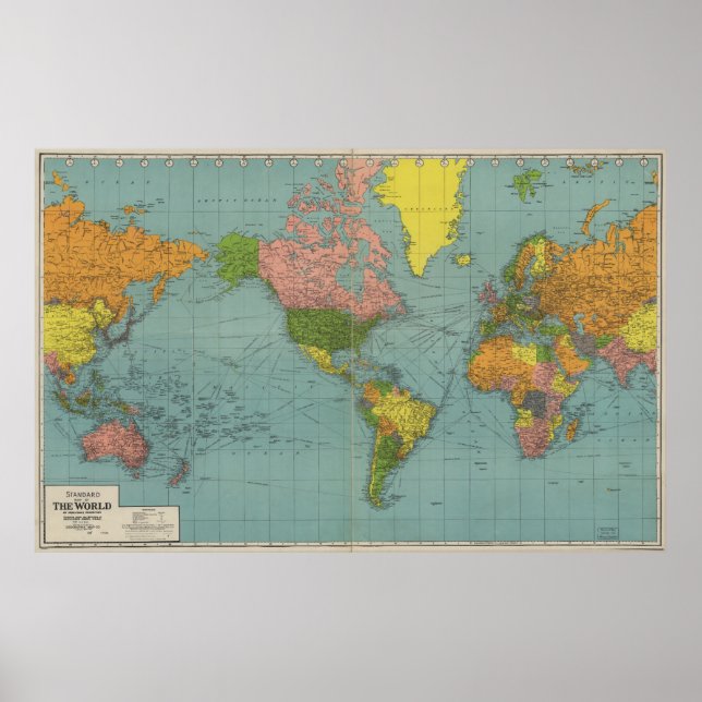 Standard Map of the World (1942) Poster (Front)