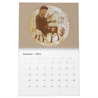 Standard medieval calendar 2 pages