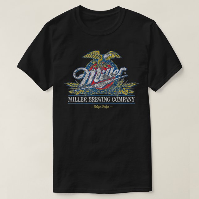 Standard Miller Eagle Crest Beer  T-Shirt (Design Front)
