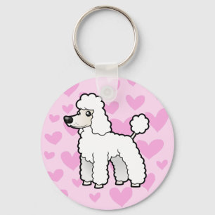 Standard/Miniature/Toy Poodle Love (puppy cut) Key Ring