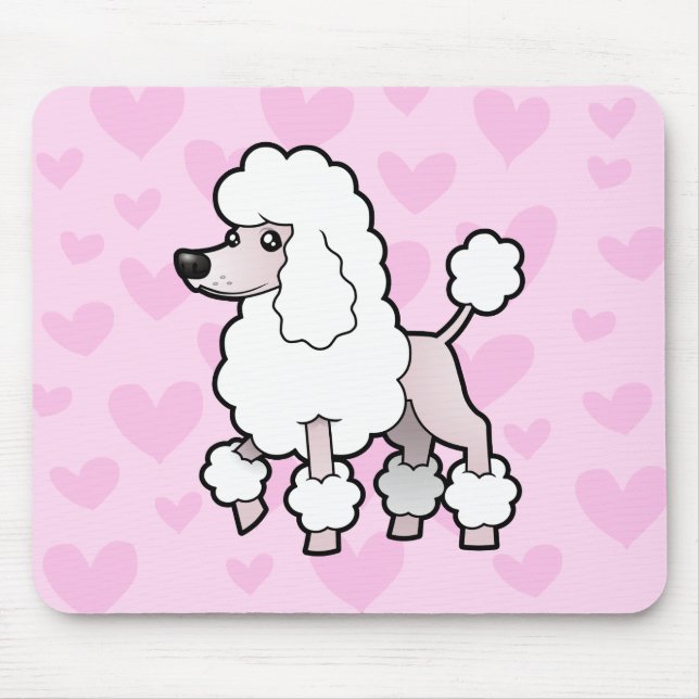 Standard/Miniature/Toy Poodle Love (show cut) Mouse Mat (Front)