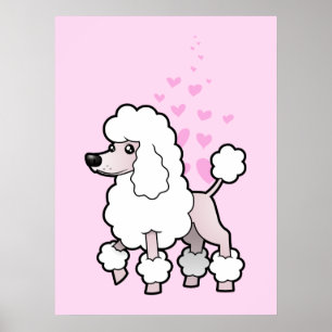 Standard/Miniature/Toy Poodle Love (show cut) Poster