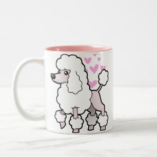 Standard/Miniature/Toy Poodle Love (show cut) Two-Tone Coffee Mug
