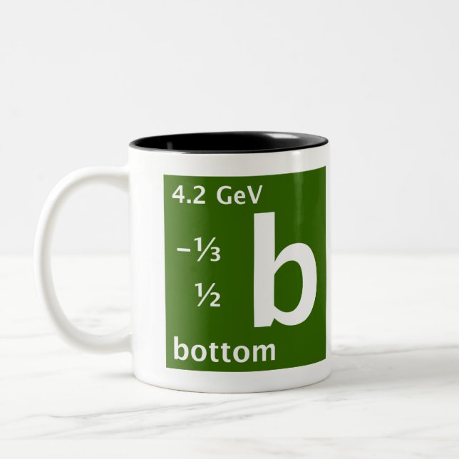 Standard Model (bottom quark) Two-Tone Coffee Mug (Left)