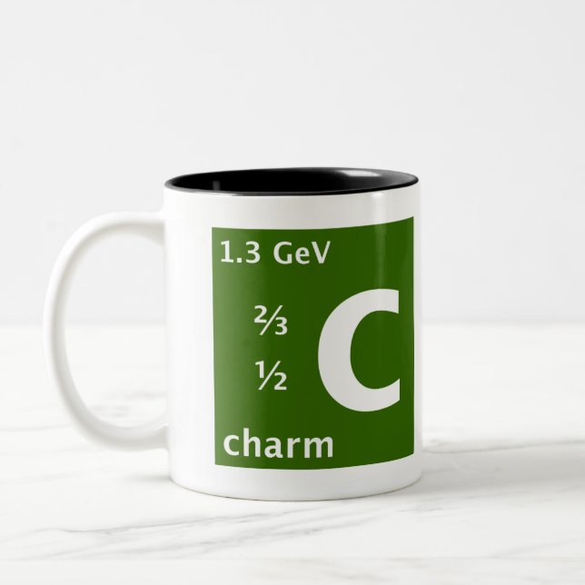 Standard Model (charm quark) Two-Tone Coffee Mug (Left)