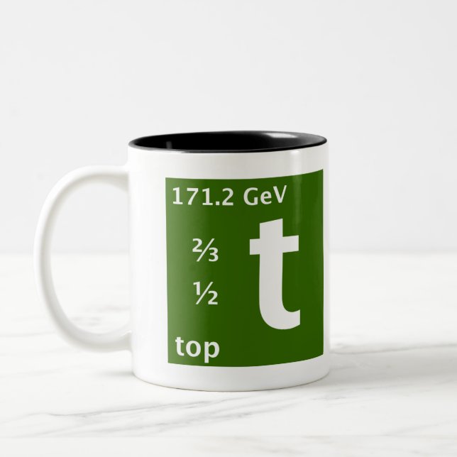 Standard Model (top quark) Two-Tone Coffee Mug (Left)