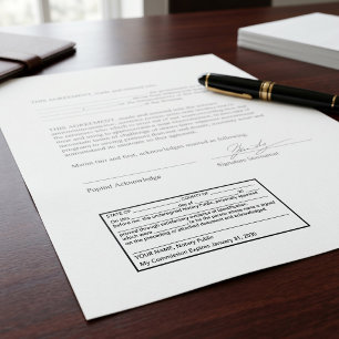 Standard Notary Public Acknowledgement Stamp