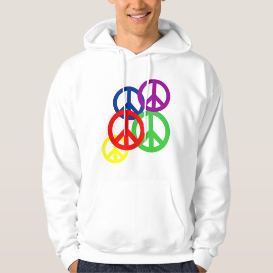 Standard Peace Symbol with rainbow grouping Hoodie