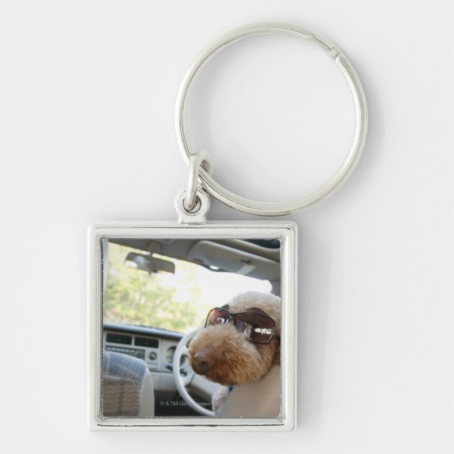 standard poodle 3 key ring (Front)