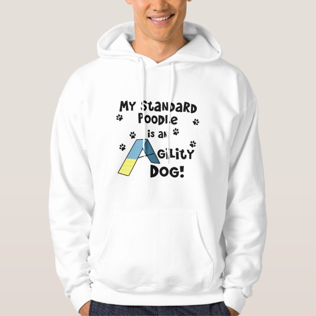 Standard Poodle Agility Dog Hoodie (Front)