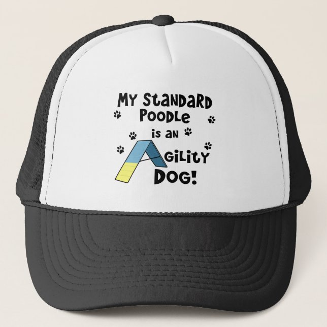 Standard Poodle Agility Dog Trucker Hat (Front)