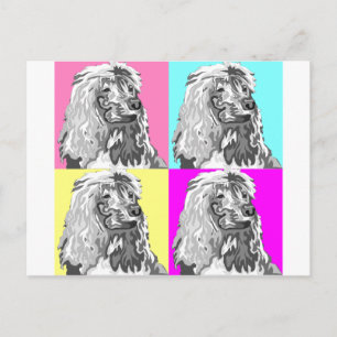 Standard Poodle Does Pastel Postcard