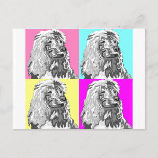 Standard Poodle Does Pastel Postcard