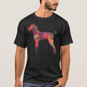 Standard Poodle Dog Breed Geometric Pattern Silhou T-Shirt