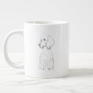 Standard Poodle Dog Pet Portrait Large Coffee Mug