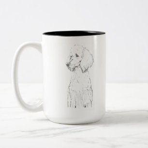 Standard Poodle Dog Pet Portrait Two-Tone Coffee Mug