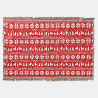 Standard Poodle Dog Silhouettes Christmas Pattern