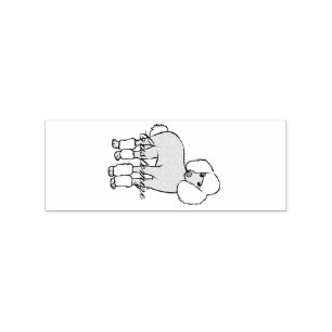 Standard Poodle Dog Thunder_Cove Rubber Stamp
