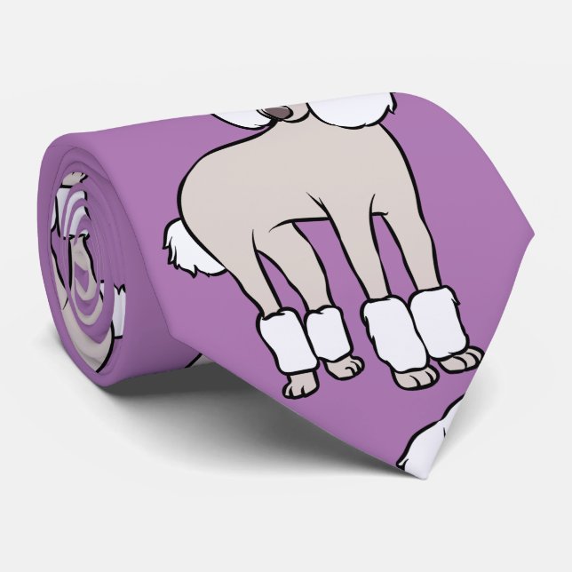 Standard Poodle Dog Thunder_Cove Tie (Rolled)