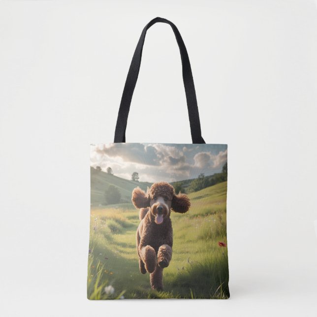 Standard Poodle Elegant Shoulder Tote Bag (Front)