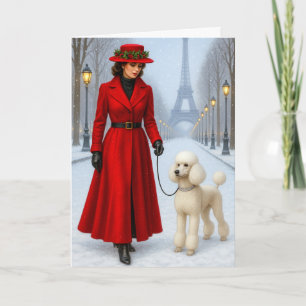 Standard Poodle Holiday Card