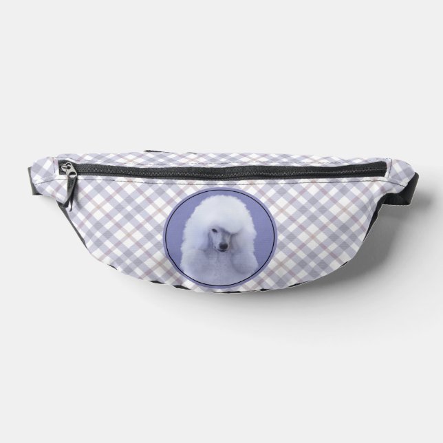 Standard Poodle Painting White Original Dog Art Bum Bags (Lay Down)