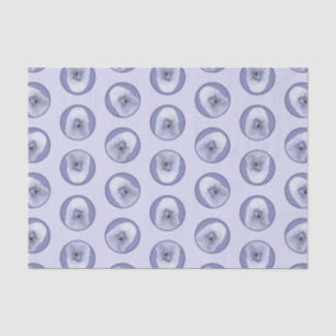 Standard Poodle Painting White Original Dog Art Tissue Paper